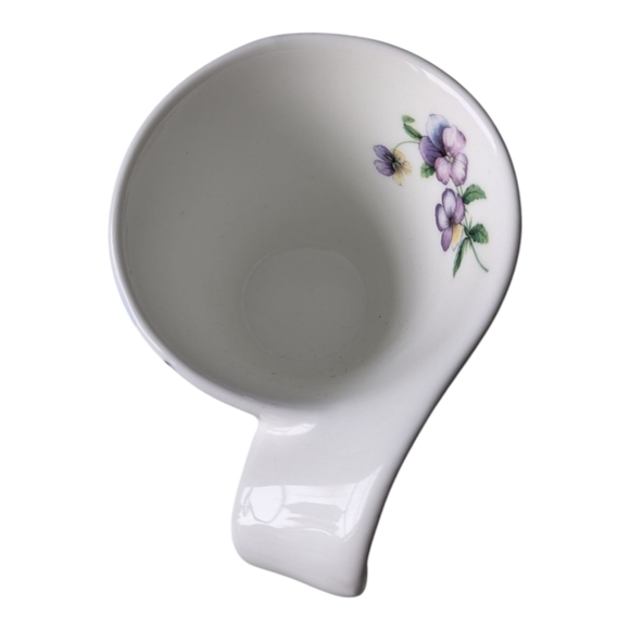 Adeline Fine Porcelain Tea Cup & Saucer Unique Floral Butterfly Hummingbirds - Picture 7 of 11